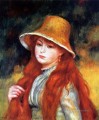 chica con sombrero de paja Pierre Auguste Renoir